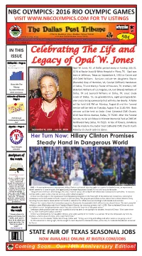 August 4 - 10, 2016 in THIS Celebrating the Life and ISSUE
