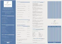 BH Drinks Menu