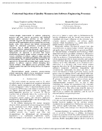 Contextual Injection of Quality Measures Into Software Engineering Processes