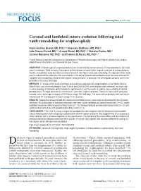 Coronal and Lambdoid Suture Evolution Following Total Vault Remodeling for Scaphocephaly