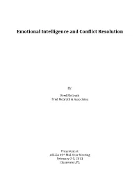 Emotional Intelligence and Conflict Resolution