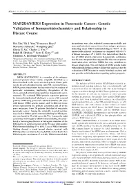 MAP2K4/MKK4 Expression in Pancreatic Cancer: Genetic Validation of Immunohistochemistry and Relationship to Disease Course