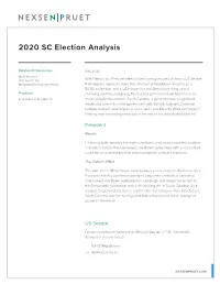 2020 SC Election Analysis