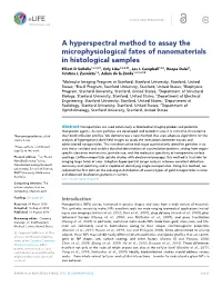 A Hyperspectral Method to Assay the Microphysiological Fates Of
