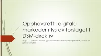 Digital Copyright: Management, Exploitation and Liability