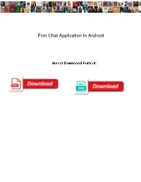 Fcm Chat Application in Android
