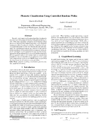Phonetic Classification Using Controlled Random Walks
