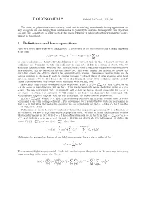 POLYNOMIALS Gabriel D