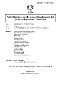 Public Relations and Economic Development Sub (Policy & Resources) Committee