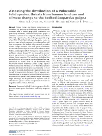 Threats from Human Land Use and Climate Change to the Kodkod Leopardus Guigna