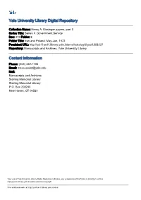 Yale University Library Digital Repository Contact Information
