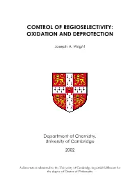 Control of Regioselectivity: Oxidation and Deprotection