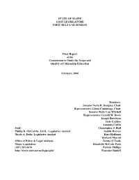 Final Report of the Committee to Study the Scope And