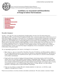 Guidelines on Assessment and Remediation of Fungi in Indoor Environments