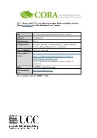 UCC Library and UCC Researchers Have Made This Item Openly Available
