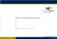 2018 EU-Wide Transparency Exercise
