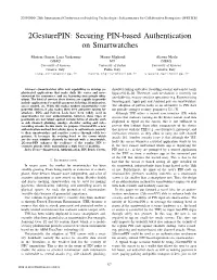 2Gesturepin: Securing PIN-Based Authentication on Smartwatches