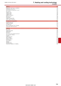 7. Heating and Cooling Technology Contents