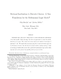 A New Foundation for the Multinomial Logit Model†‡