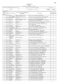 ANNEXURE 5.8 (CHAPTER V, PARA 25) FORM 9 List of Applications For