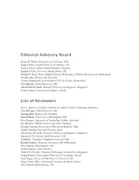 Editorial Advisory Board List of Reviewers
