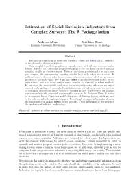 Estimation of Social Exclusion Indicators from Complex Surveys: the R Package Laeken