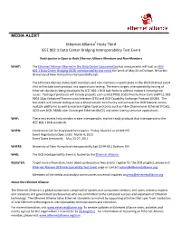 Ethernet Alliance Hosts Third IEEE 802.1 Data Center Bridging