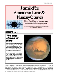 Journal of the Association of Lunar & Planetary Observers