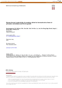 Phonon Thermal Conductivity of Scandium Nitride for Thermoelectrics from Rst- Principles Calculations and Thin-Lm Growth