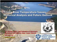 Trinity River Temperature Issues: Historical Analysis and Future Outlook