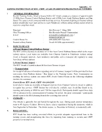 Appendix - ‘C’ JOINING INSTRUCTION of RTC, CRPF, AVADI (IN-SERVICE/PROMOTIONAL COURSES)