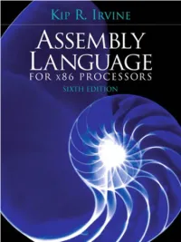 Assembly Language for X86 Processors