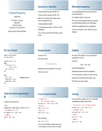 Functional Programming Functional Vs. Imperative Referential