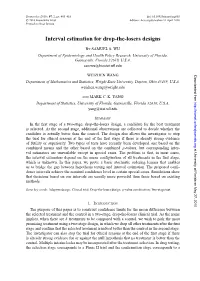 Interval Estimation for Drop-The-Losers Designs