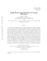 Light-Front Quantization of Gauge Theories