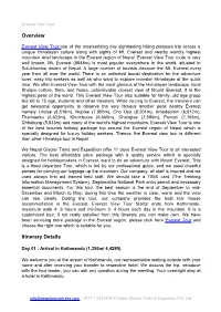 Overview Itinerary Details