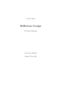 Reflection Groups 3