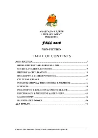 Table of Contents