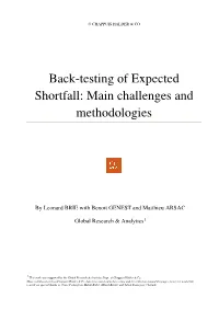Back-Testing of Expected Shortfall: Main Challenges and Methodologies