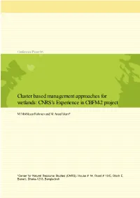 Cluster Based Management Approaches for Wetlands: CNRS’S Experience in CBFM-2 Project