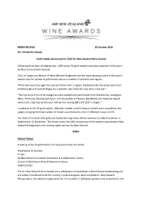 MEDIA RELEASE 26 October 2016 for Immediate Release
