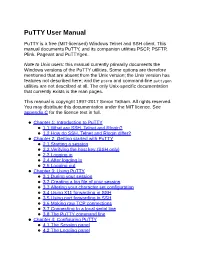 Putty User Manual