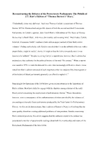 Reconstructing the Debates of the Protectorate Parliaments: the Pitfalls of J.T