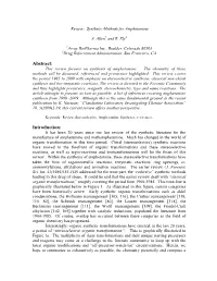 Review: Synthetic Methods for Amphetamine