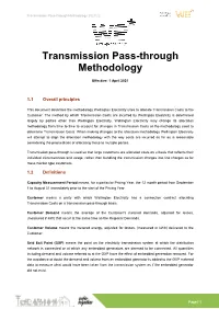 Transmission Pass-Through Methodology 2021/22
