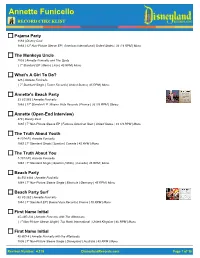 Annette Funicello RECORD CHECKLIST