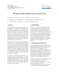 Dynamics of the Polonnaruwa Meteorite Fall