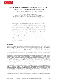 Finite Element Solution of Dim Dam Under Static Loading Using Duncan Chang Modelling