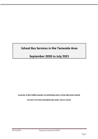 School Bus Services in the Tameside Area