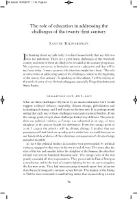 The Role of Education in Addressing the Challenges of the Twenty-First Century